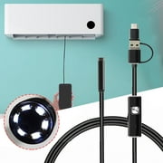 Industrial Inspection Endoscope, 8mm Probe, 2m Flexible Cable, LED Illumination, for Maintenance, Automotive Repair, Heavy-Duty Use, Waterproof Design, Stainless Steel Housing, for, Aestivo